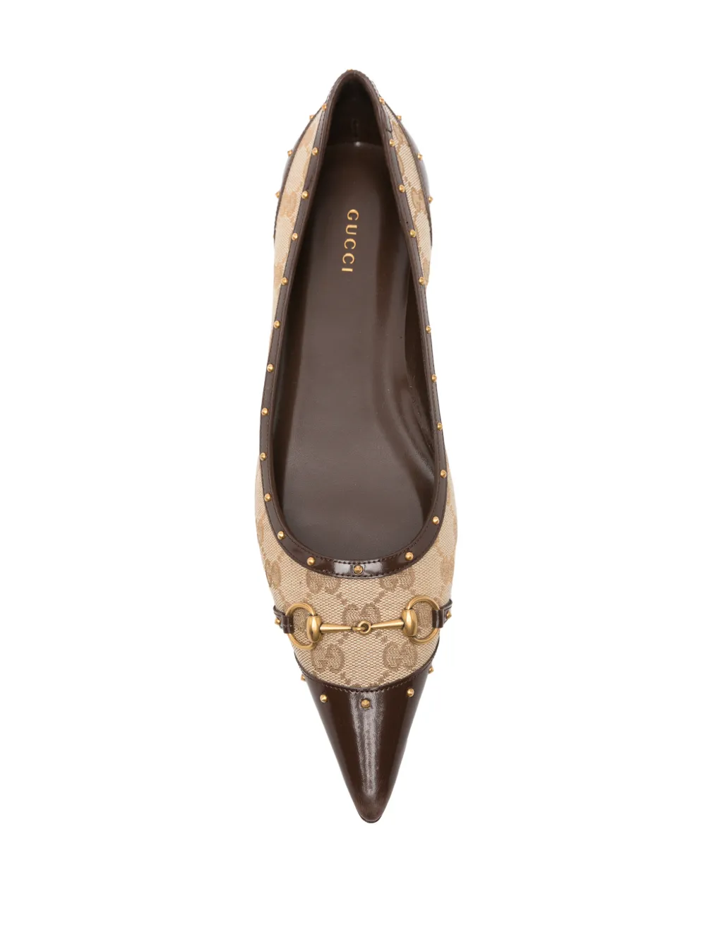 Gucci Savoy horsebit ballet flats Beige