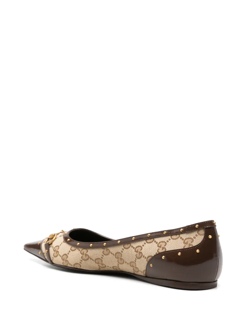 Gucci Savoy horsebit ballet flats Beige