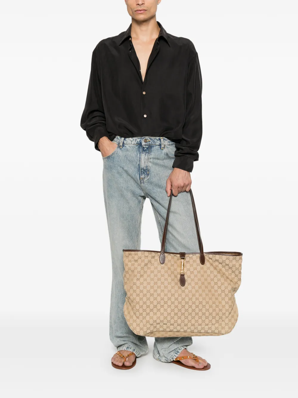 Gucci Grote Jackie shopper Beige