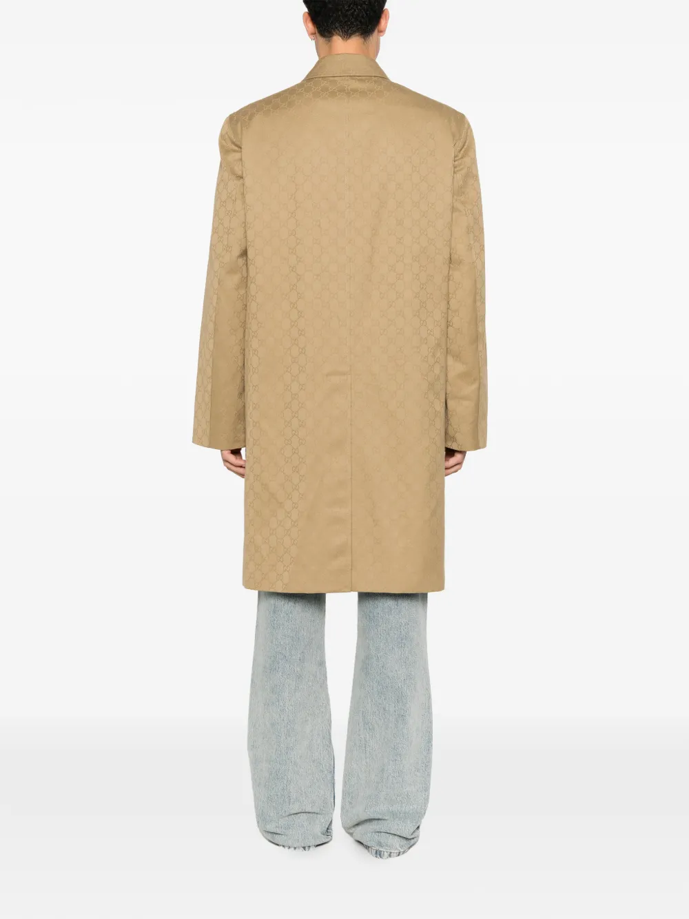 Gucci GG katoenen gabardine jas Beige