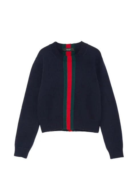 Gucci knit wool sweater with Web