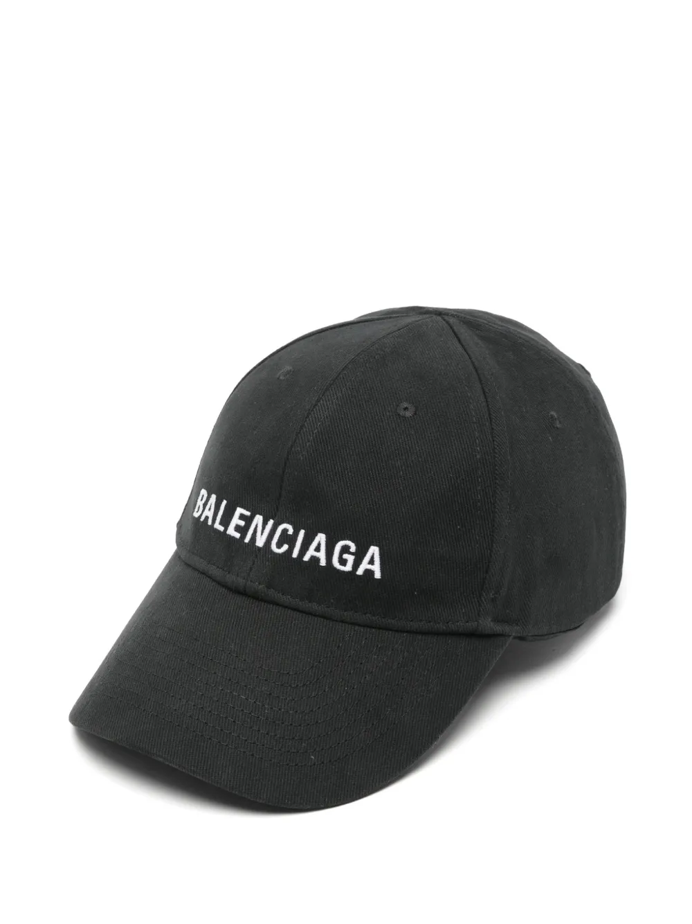 Balenciaga Honkbalpet met geborduurd logo Zwart