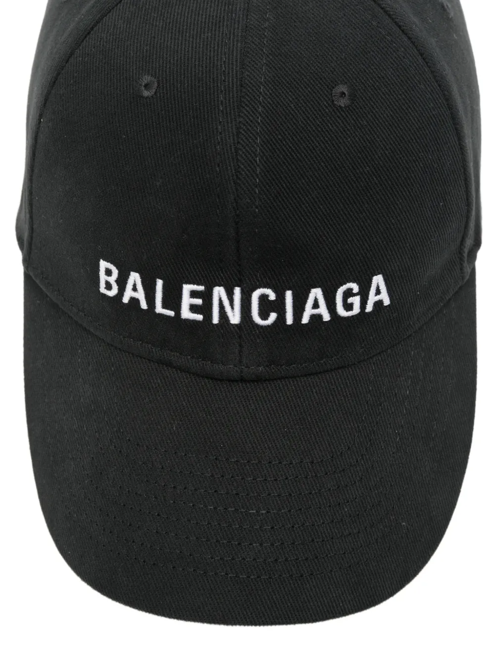 Balenciaga Honkbalpet met geborduurd logo Zwart
