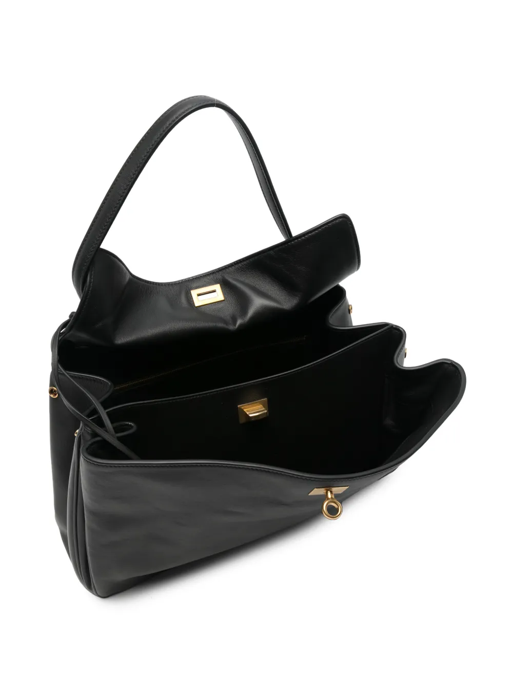 Balenciaga Medium Rodeo leren shopper Zwart