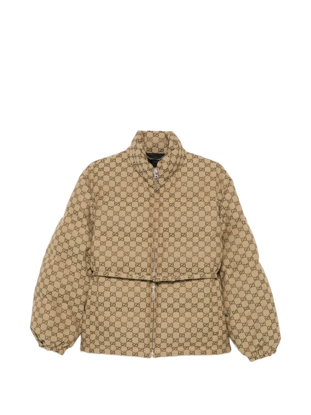 Gucci GG Canvas belted jacket - Nude