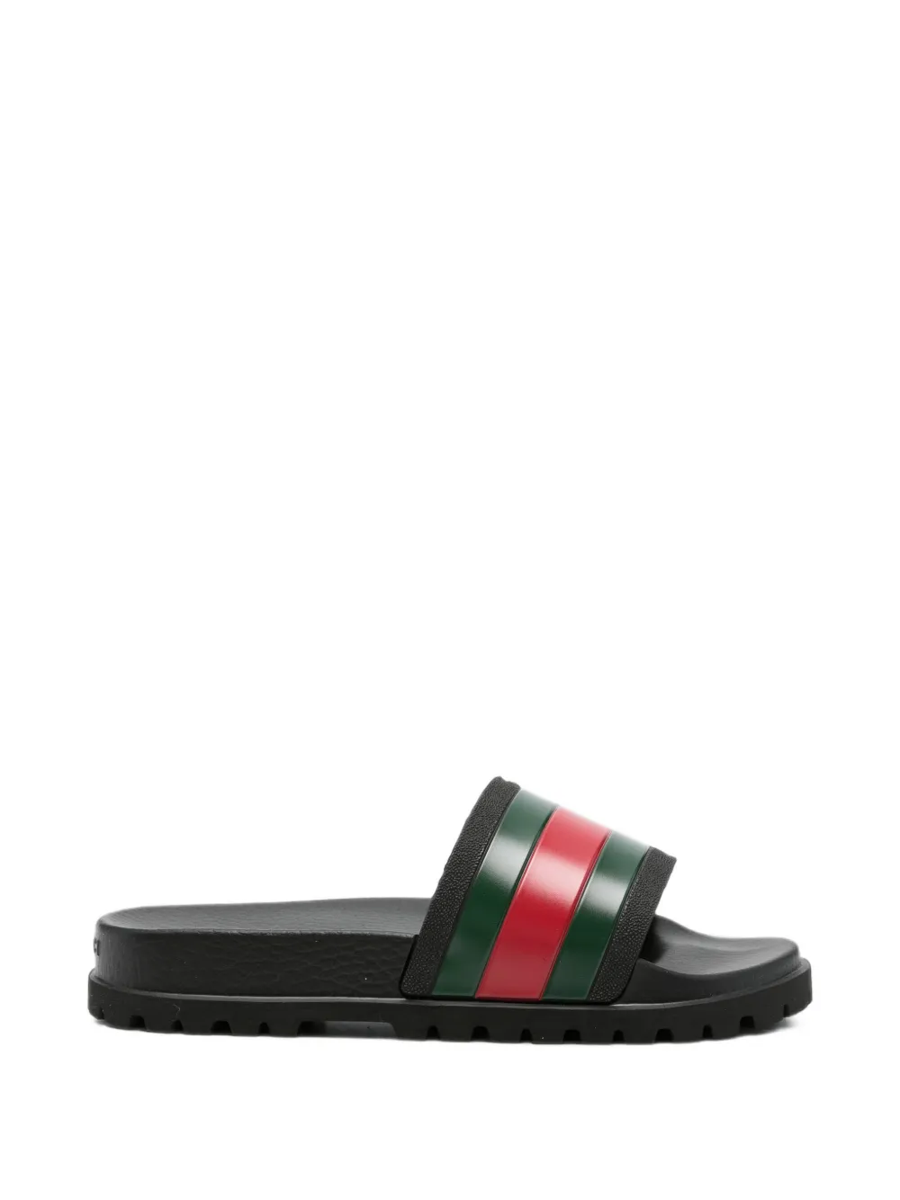 Gucci Web-stripe slide sandals - Nero