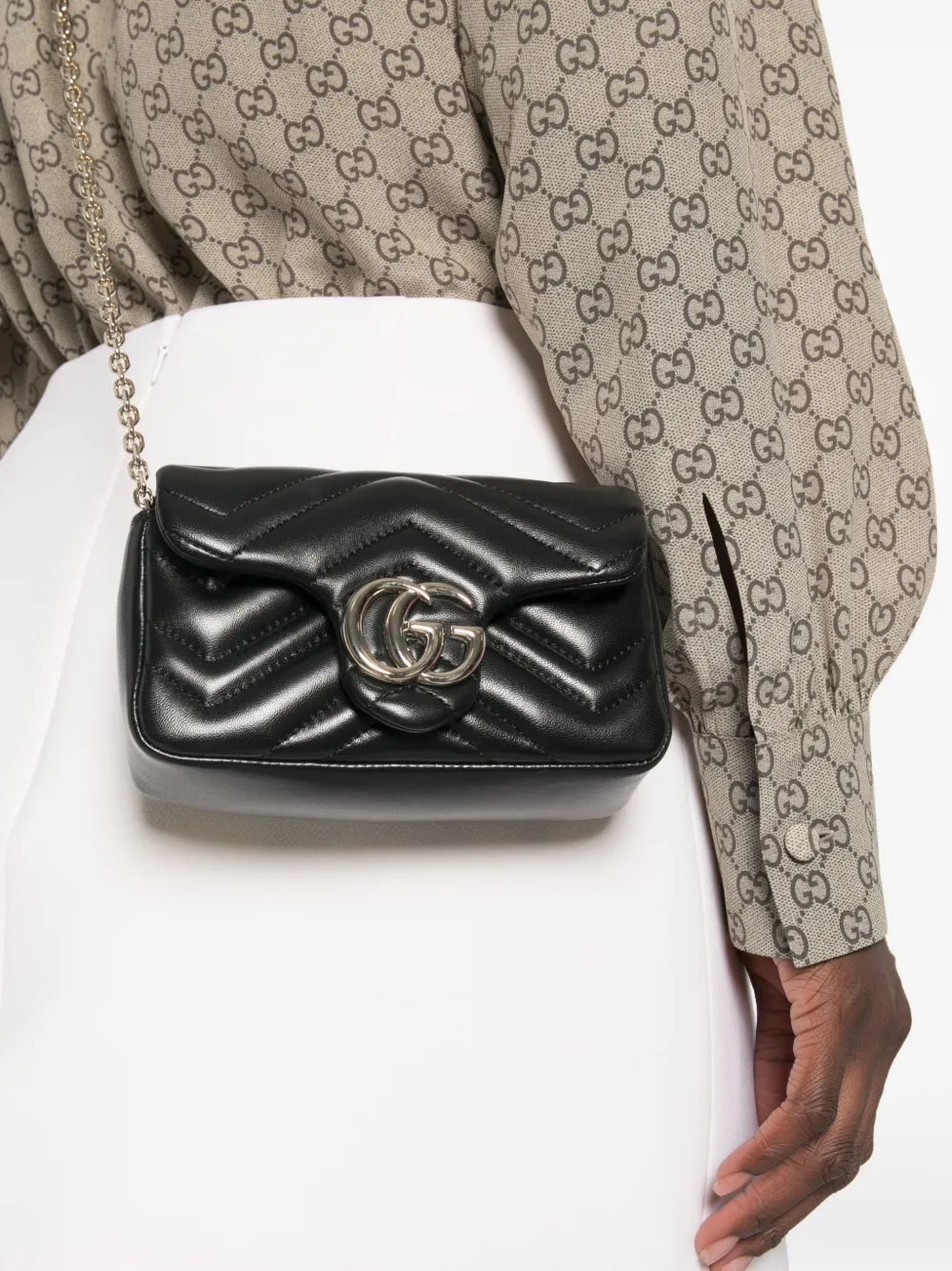 Gucci GG Marmont mini shoulder bag Zwart