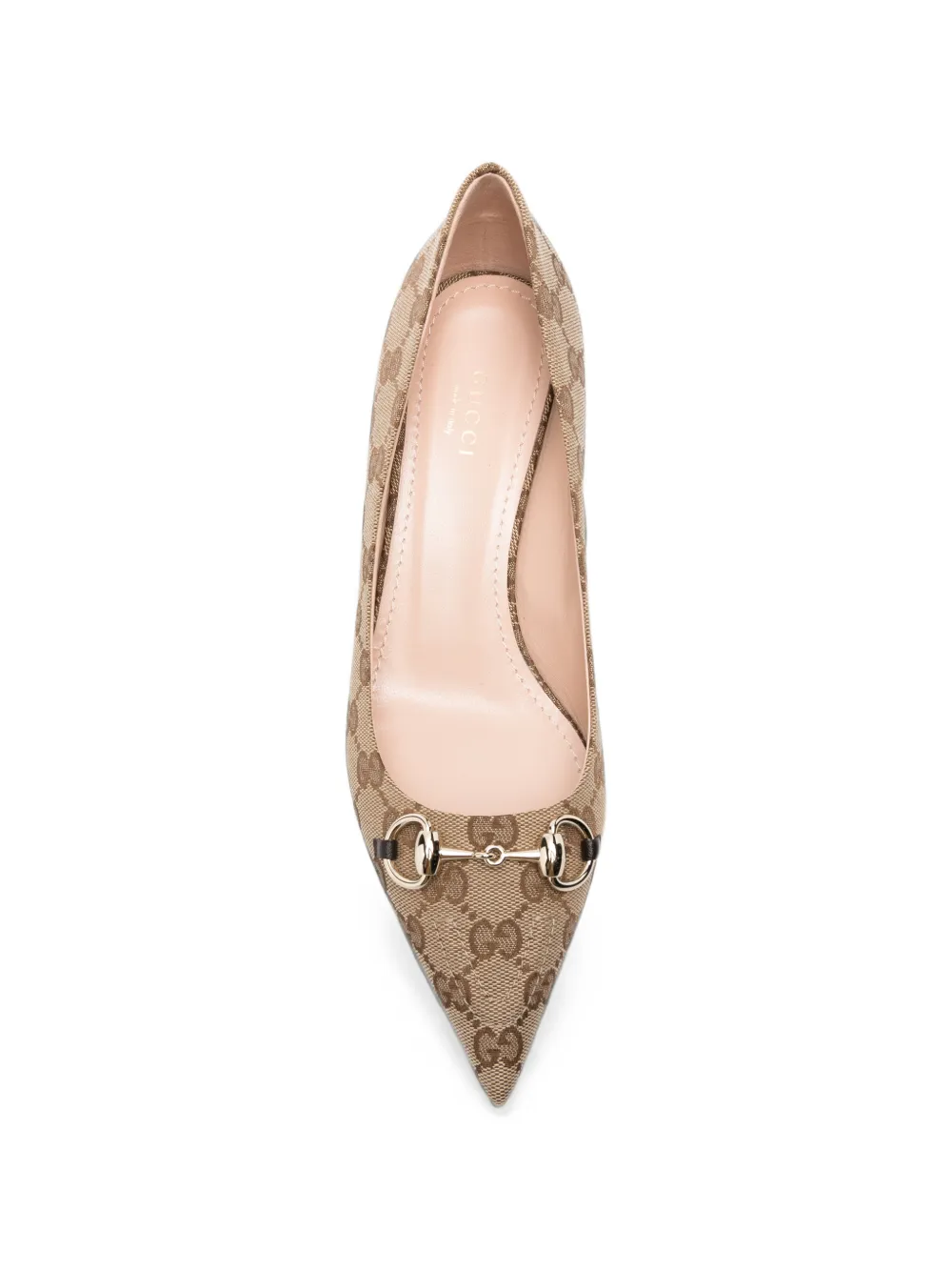 Gucci monogram-pattern pumps Beige