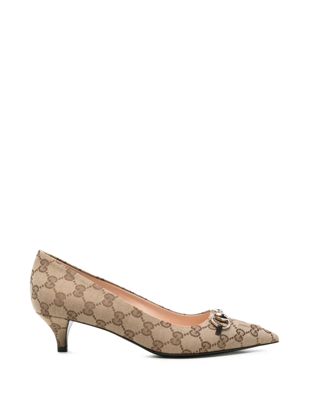 Gucci monogram-pattern pumps Beige