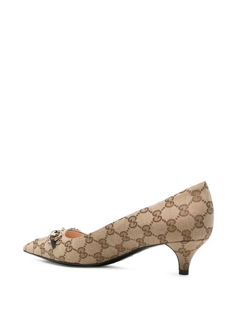 Gucci monogram-pattern pumps Beige