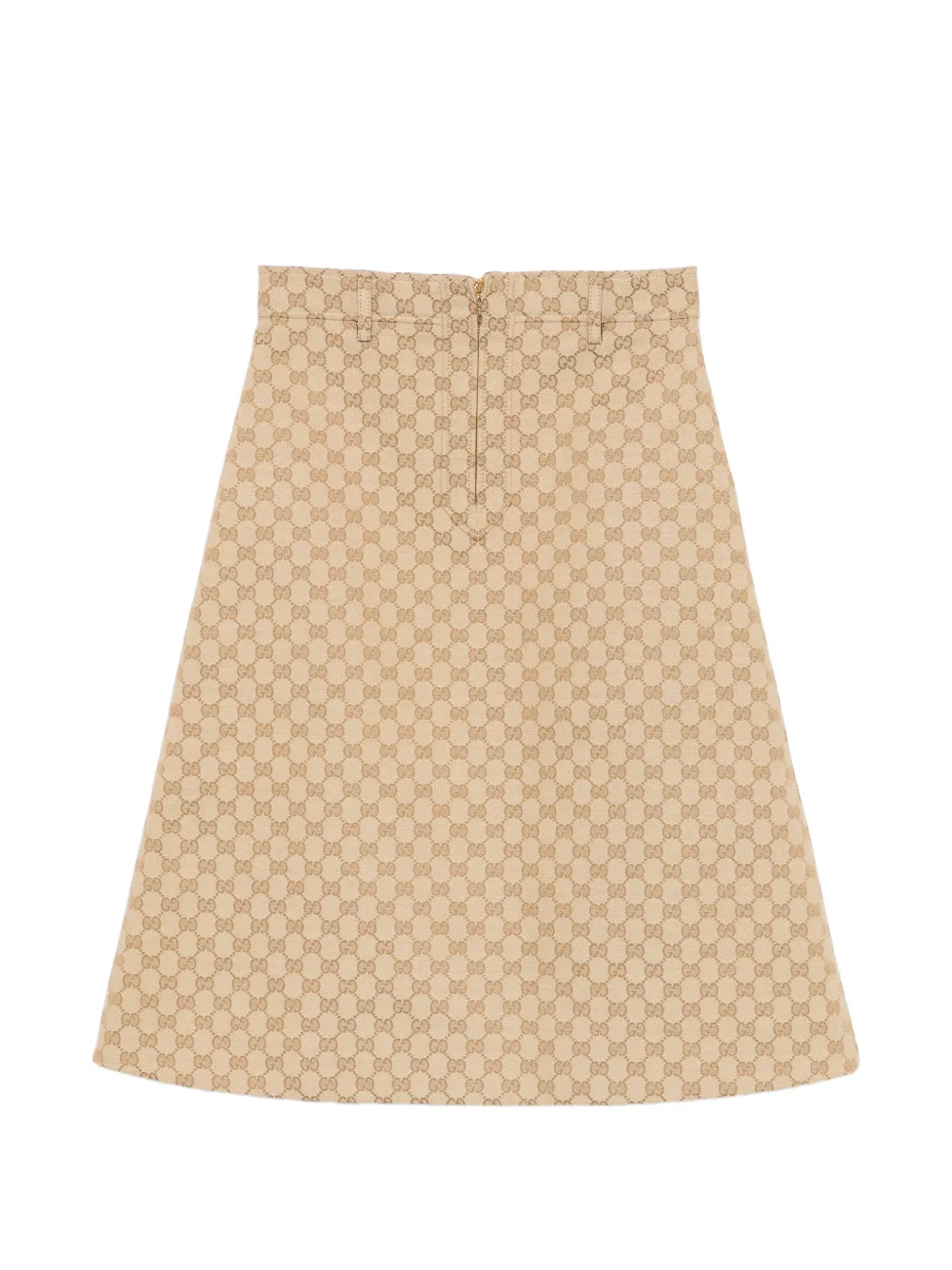 Gucci GG cotton canvas fabric skirt - Toni neutri
