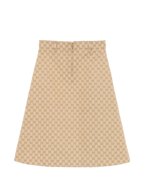 Gucci falda midi con monograma
