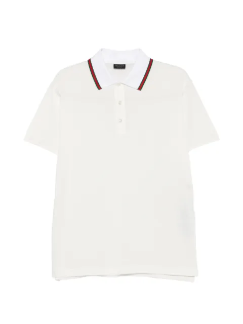 Gucci Web-stripe cotton polo shirt