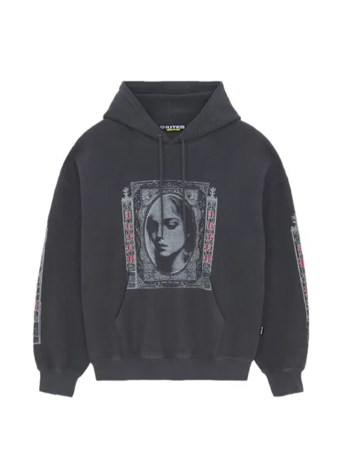 IUTER Fallen Love graphic-print drawstring hoodie