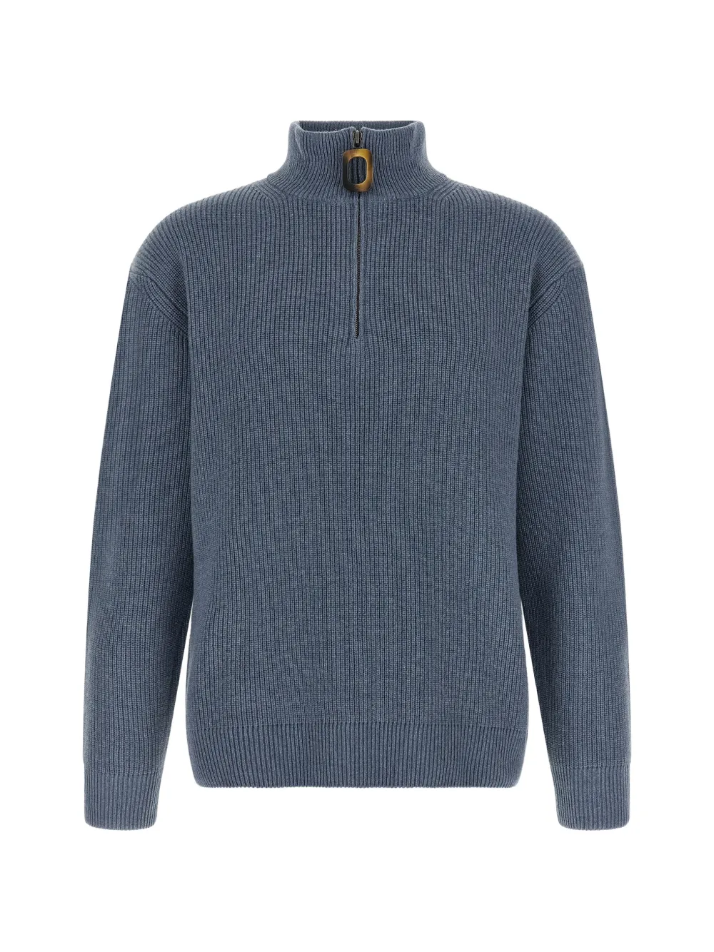 JW Anderson ribbed-knit half-zip sweater - Blau