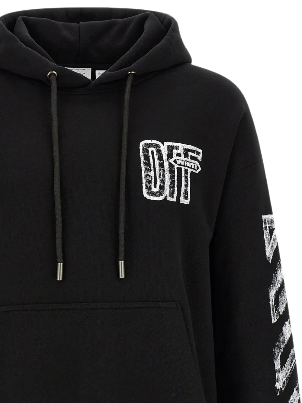 Off-White Motion Arrow Skate hoodie Zwart