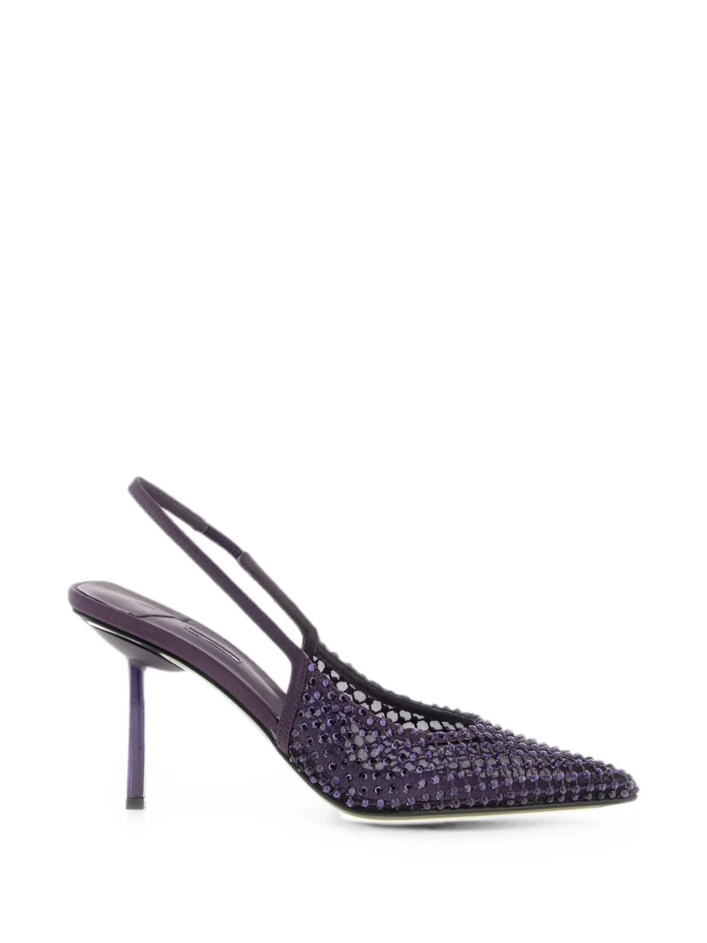 Le Silla Gilda crystal-embellished mesh pumps Paars