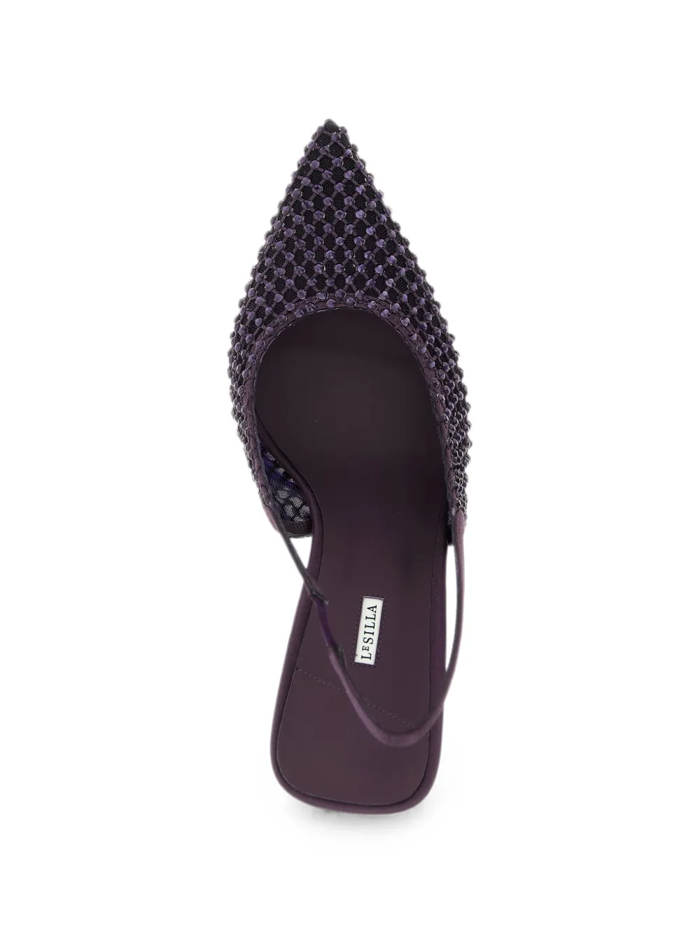 Le Silla Gilda crystal-embellished mesh pumps Paars