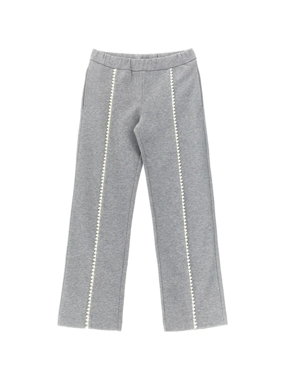 Moncler Enfant pantalon de jogging à détails en crochet - Gris Moncler Enfant pantalon de jogging à détails en crochet - Gris
