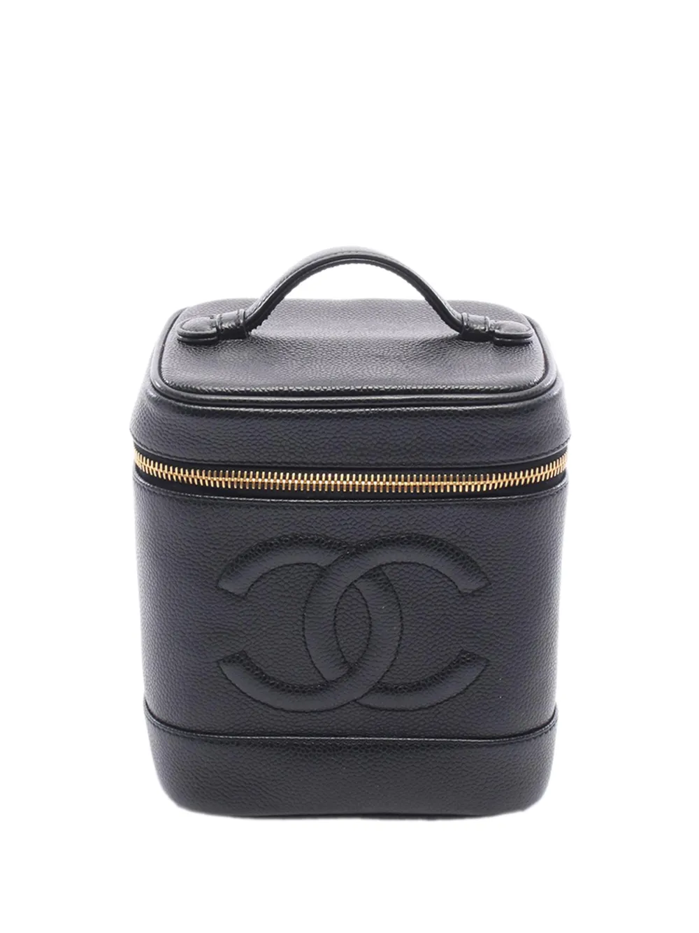 CHANEL Pre-Owned 2000-2002 CC Caviar Case vanity bag - Nero
