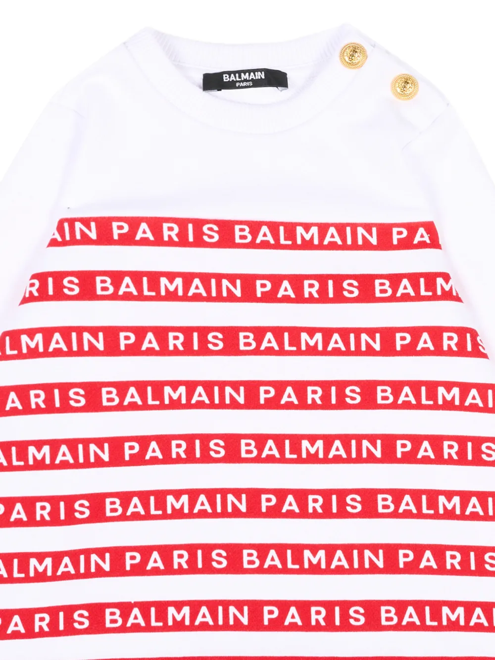 Balmain Kids Culotte en jurk met logoprint en knoopdetail Wit
