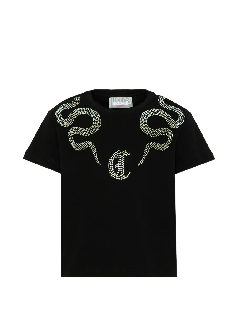 Just Cavalli Kids rhinestone-embellished cotton T-shirt - Nero