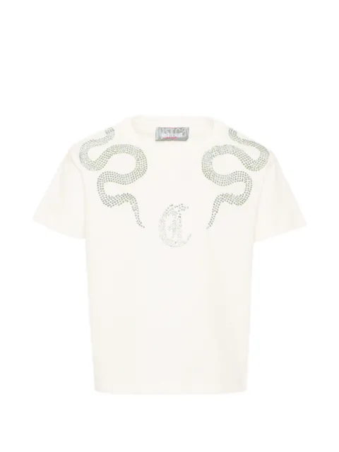 Just Cavalli Kids camiseta con placa del logo y apliques de strass
