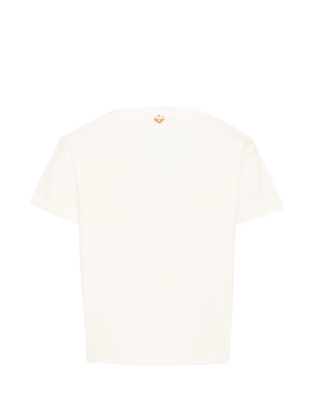 Just Cavalli Kids T-shirt met logo-plakkaat verfraaid met stras Wit