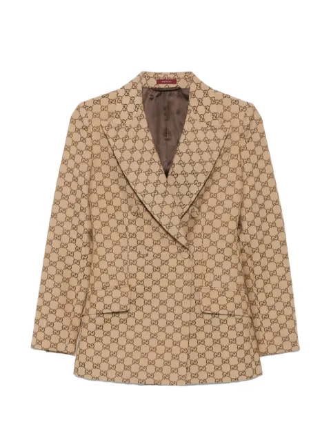 Gucci double-breasted GG canvas jacket