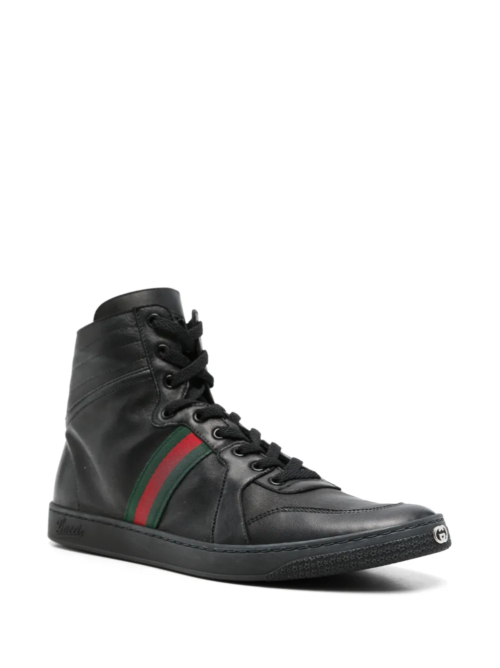 Gucci Stretch high-top trainers Zwart