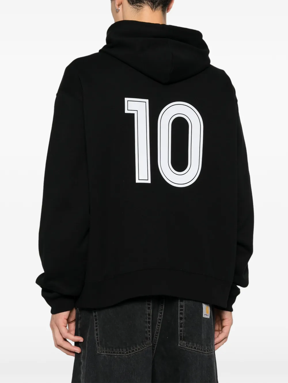 Balenciaga Soccer hoodie met logo-print Zwart