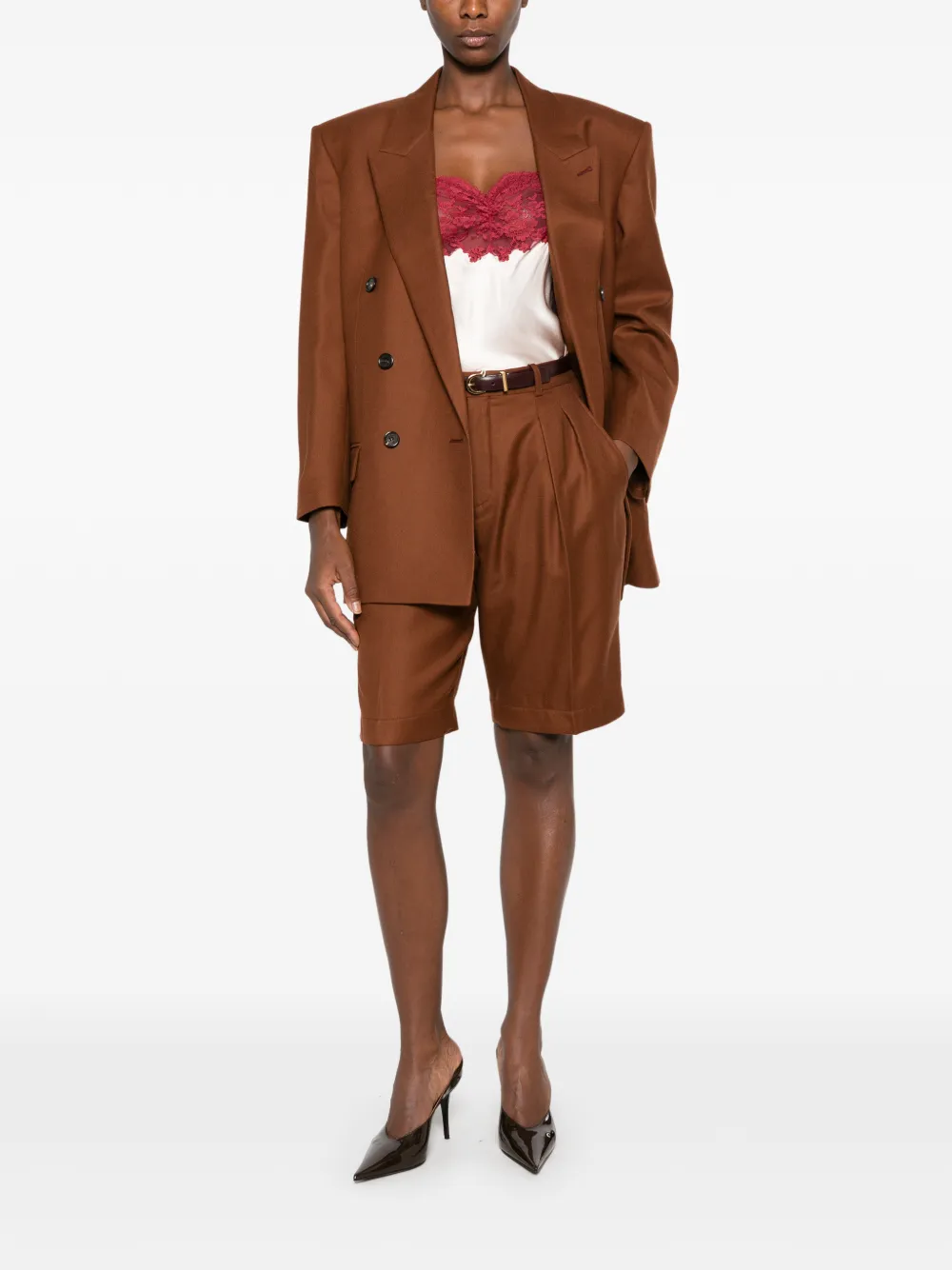 Saint Laurent bermuda shorts in cashmere Bruin