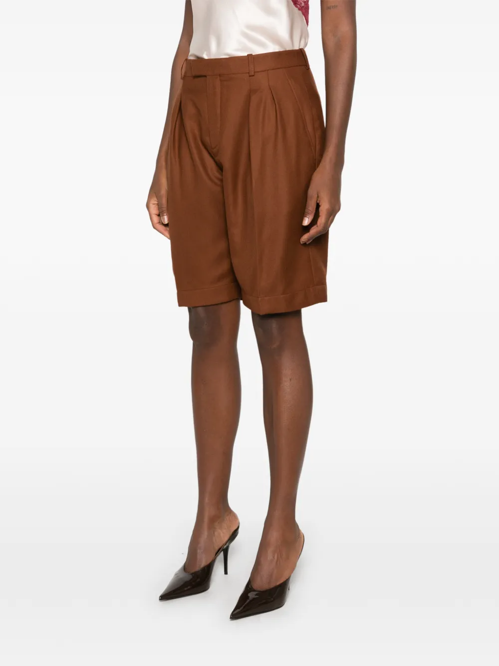 Saint Laurent bermuda shorts in cashmere Bruin