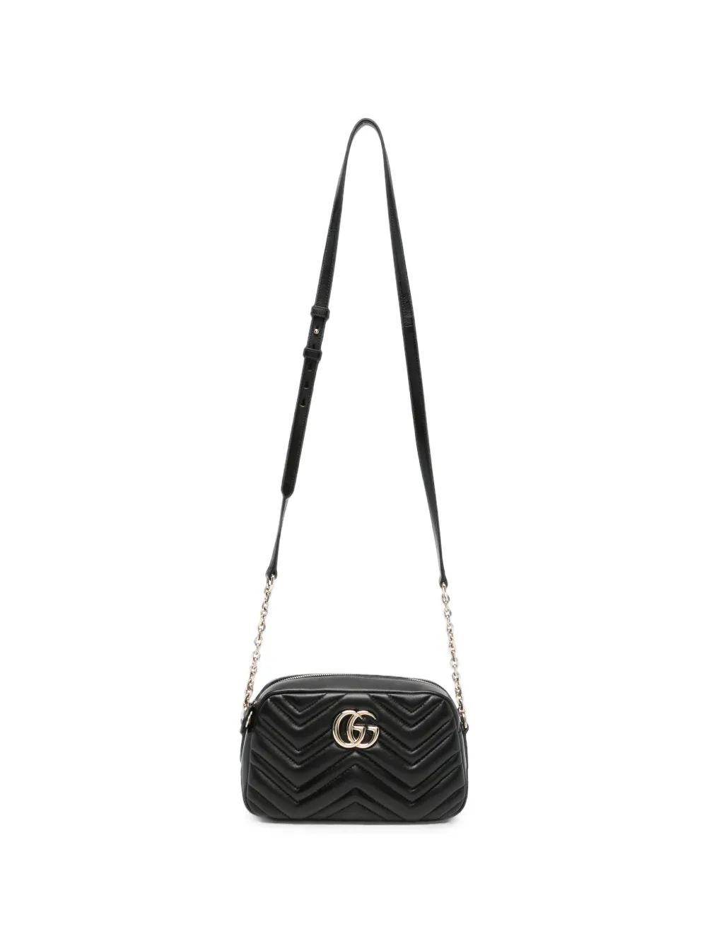 Gucci logo-plaque cross body bag - Schwarz