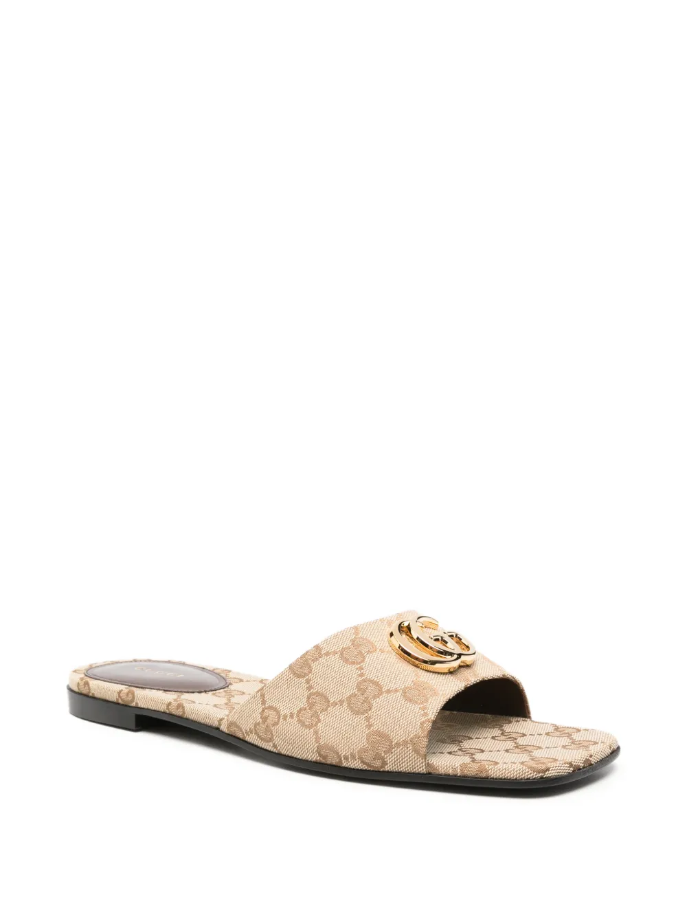 Gucci slide sandals with Double G Beige