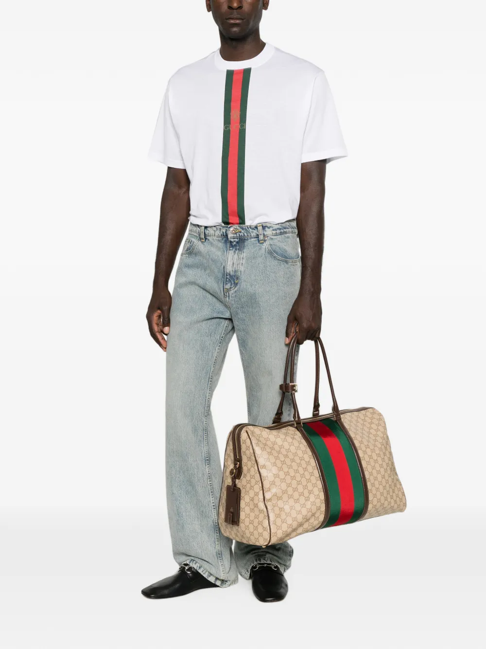 Gucci Cotton Jersey T-shirt with Print in White, view 2