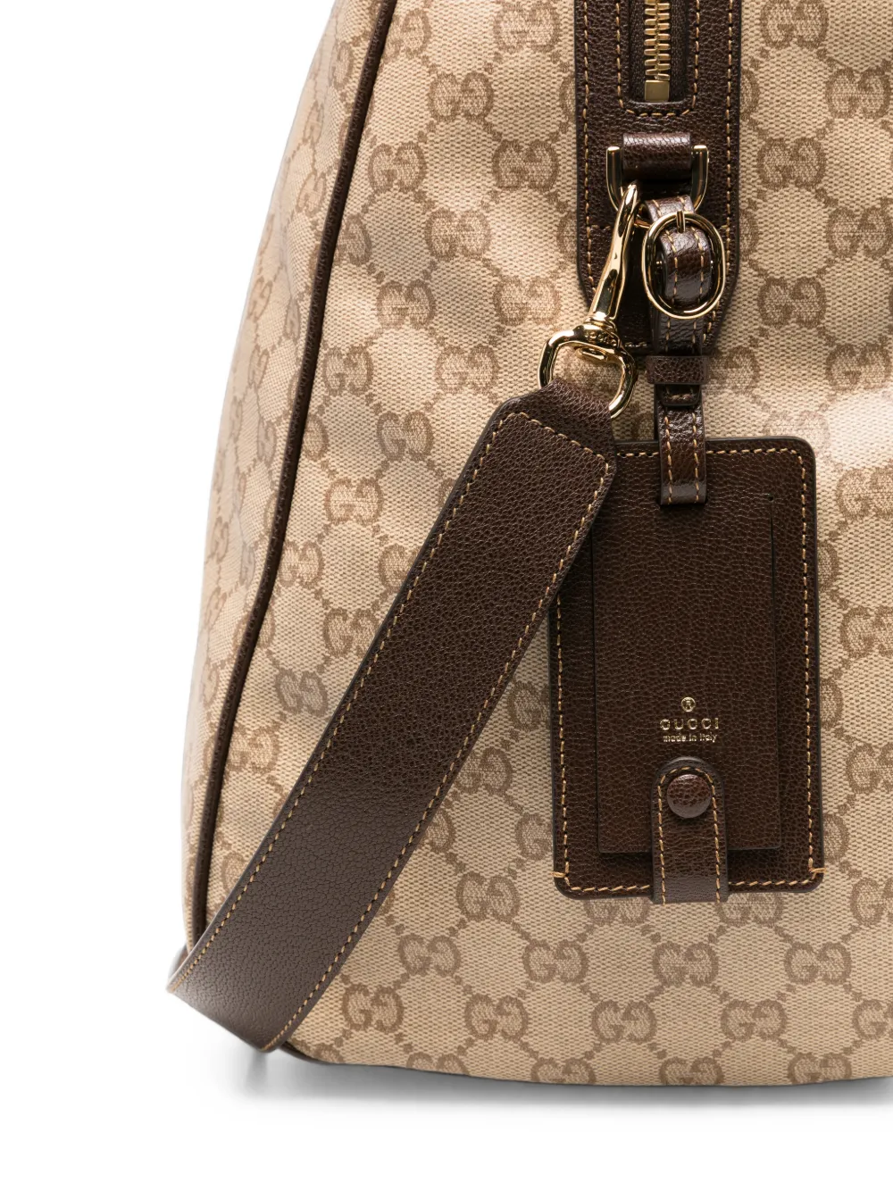 Gucci medium GG duffle bag with Web Beige