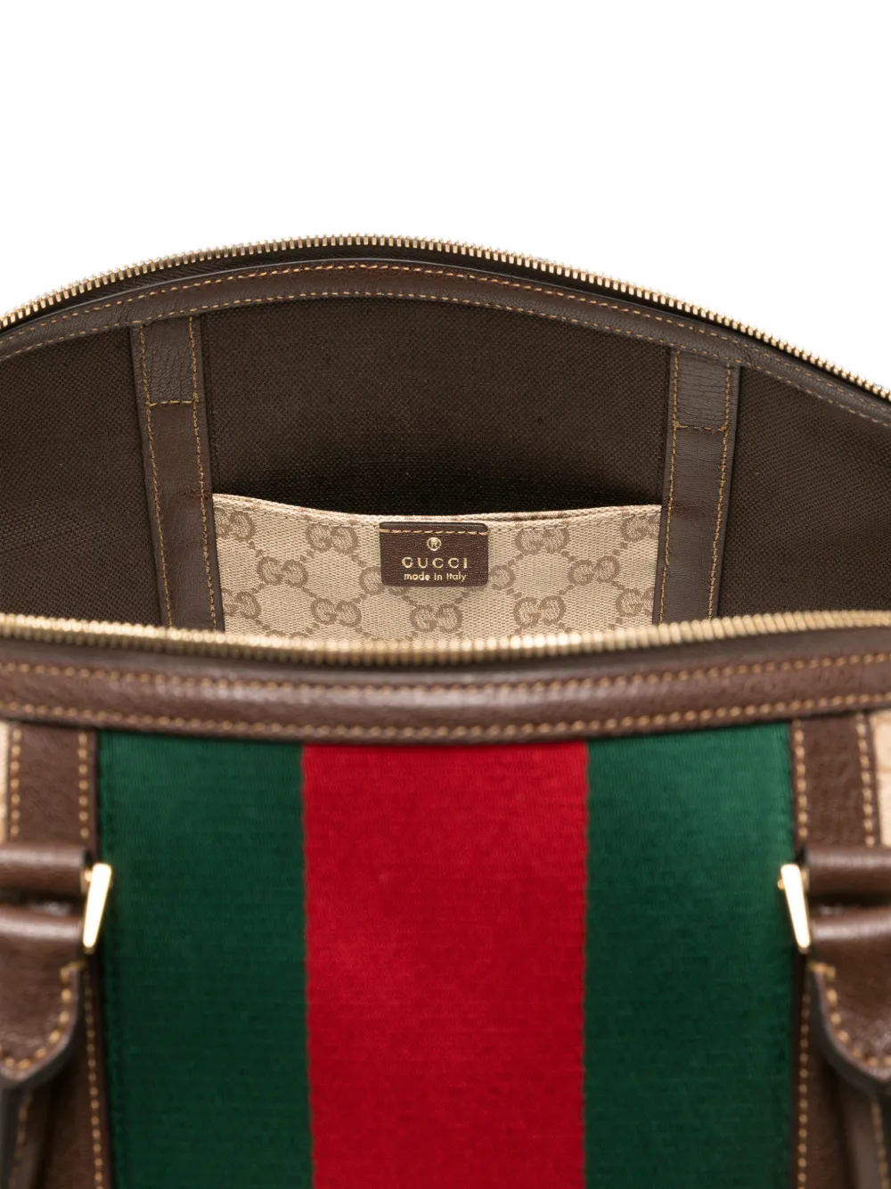 Gucci medium GG duffle bag with Web Beige