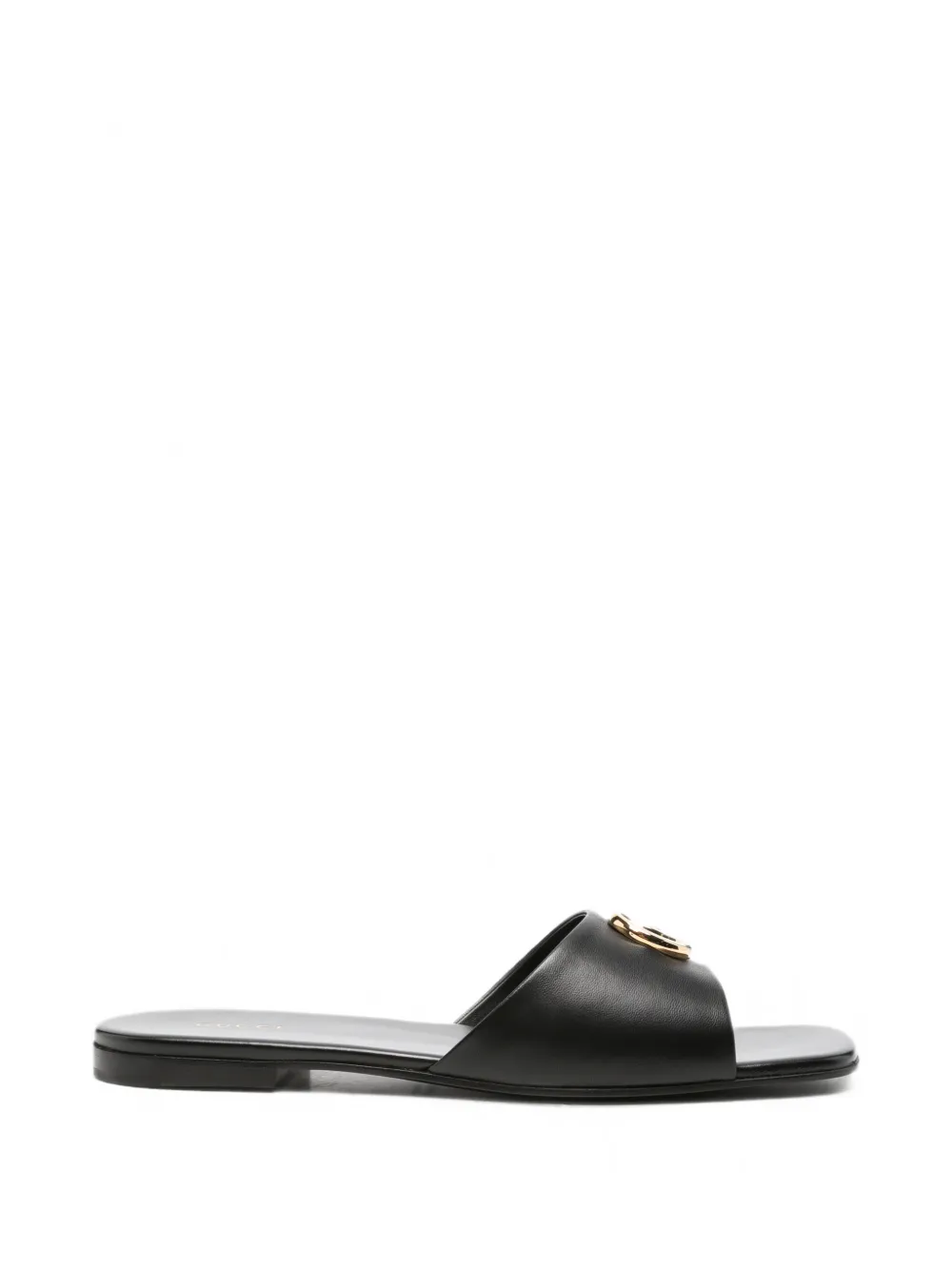 Gucci Double G leather sandals Zwart