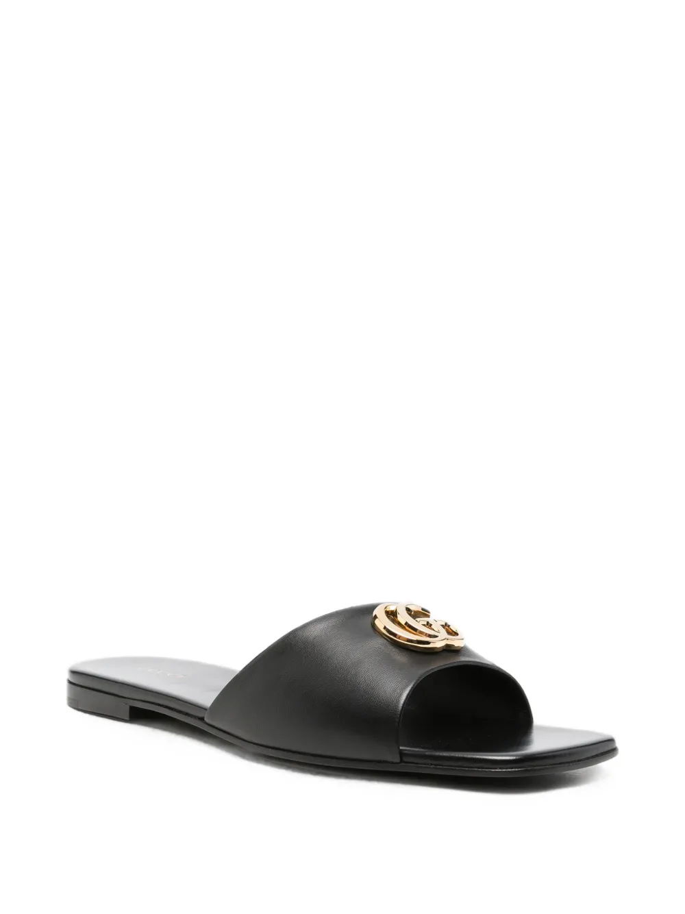 Gucci Double G leather sandals Zwart