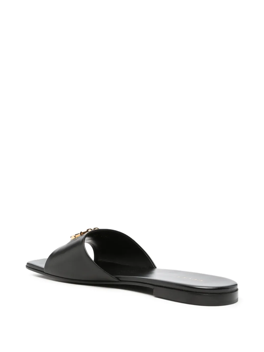 Gucci Double G leather sandals Zwart