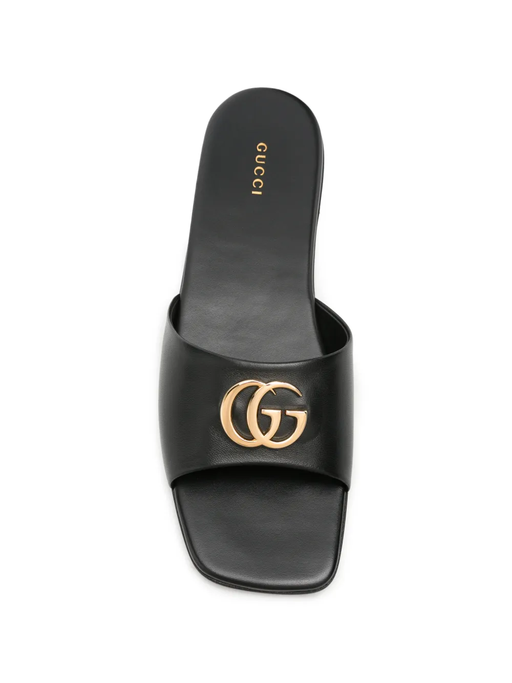 Gucci Double G leather sandals Zwart