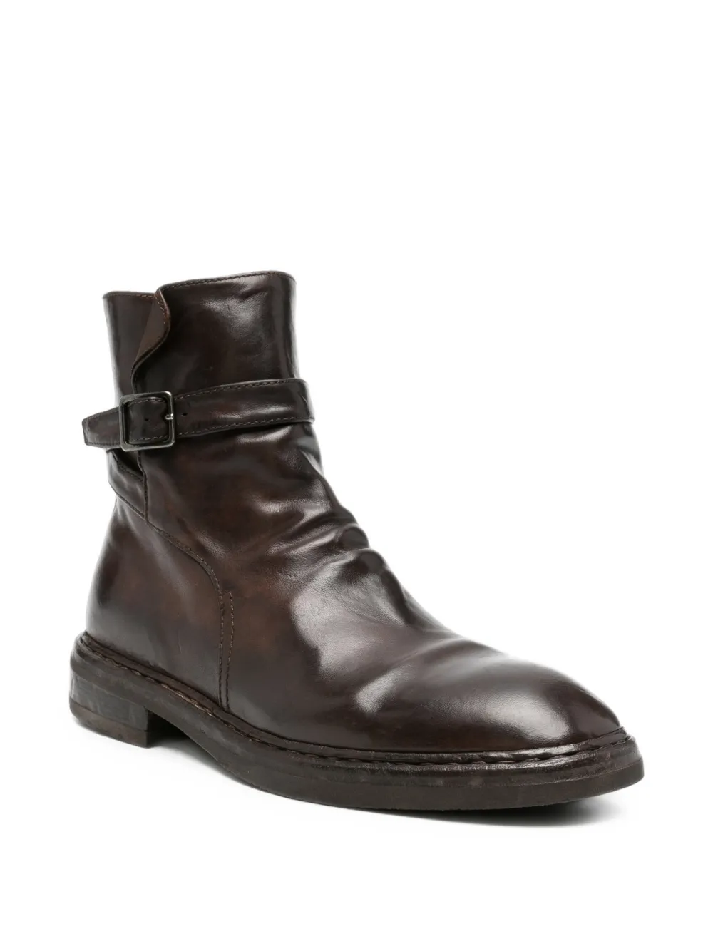 Officine Creative Concept 003 buckle-fastening biker boots Bruin