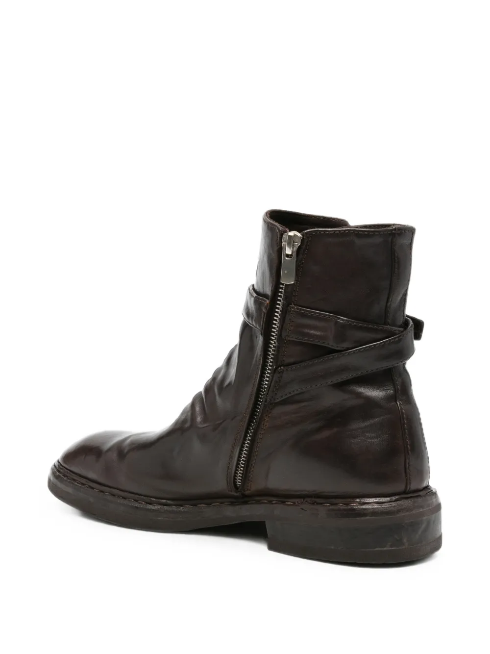 Officine Creative Concept 003 buckle-fastening biker boots Bruin