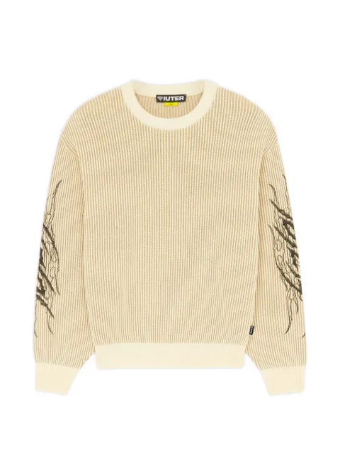 IUTER ribbed-knit graphic-print sweater