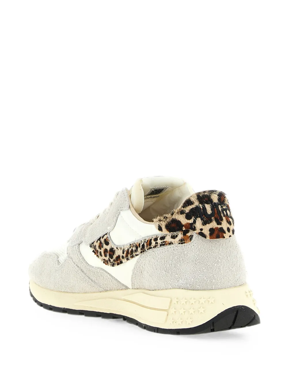 Autry Reelwind low sneakers in nylon and suede color white and leopard Grijs
