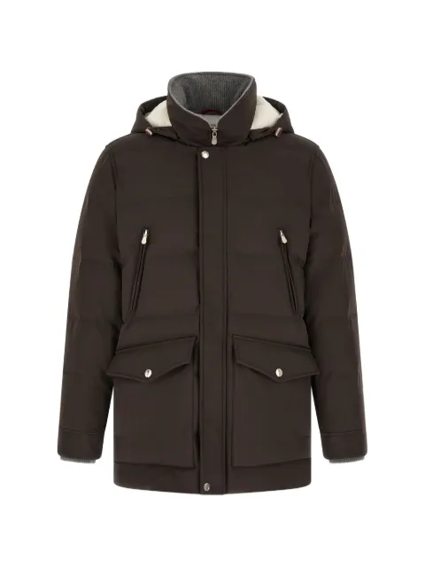 Brunello Cucinelli quilted hooded parka