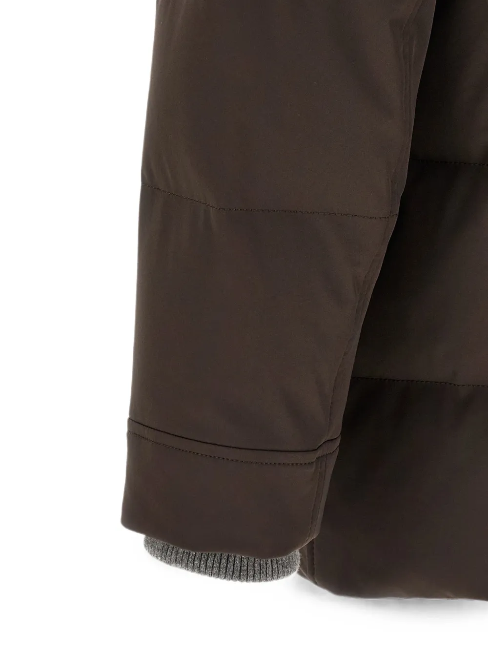 Brunello Cucinelli Gewatteerde parka Bruin