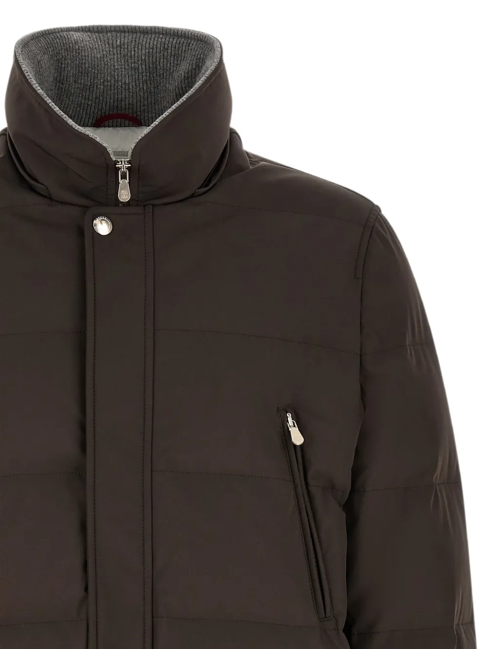 Brunello Cucinelli Gewatteerde parka Bruin