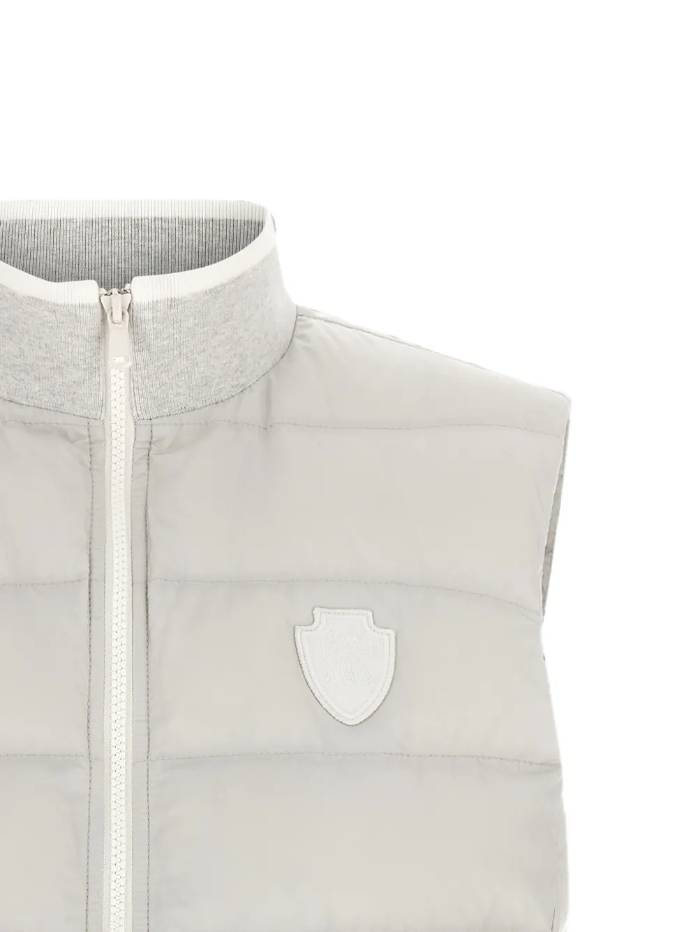 Brunello Cucinelli Heraldic top met patch Grijs